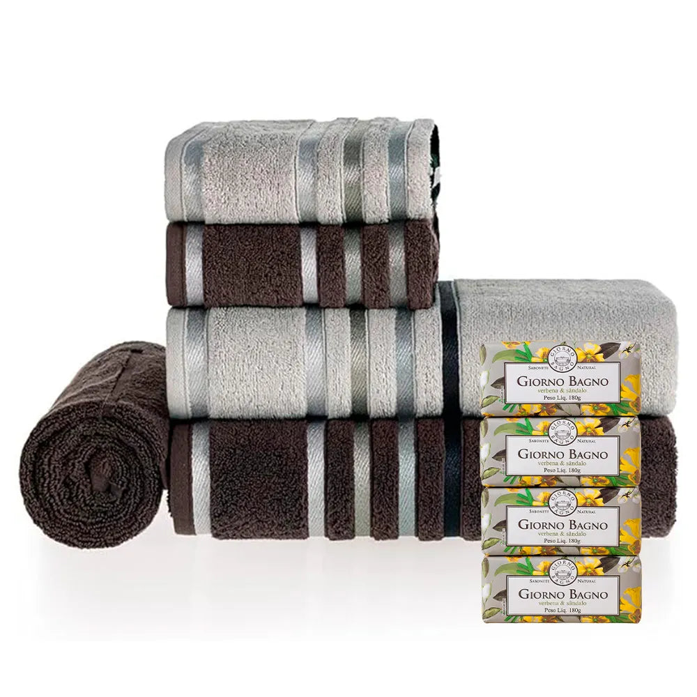 Kit Ritual Pós-Banho Aconchego Karsten Lumina + 4 Sabonetes Giorno Bagno
