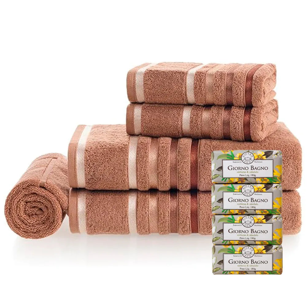Kit Ritual Pós-Banho Aconchego Karsten Lumina + 4 Sabonetes Giorno Bagno